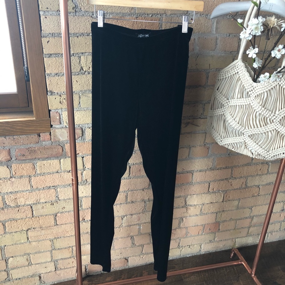 APT 9 Black Velvet Dress Pants-Size Large